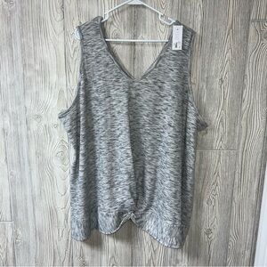 NWT Lane Bryant livi active gray twist tank top size 30/32